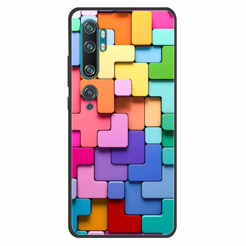 For Xiaomi Mi Note 10 Case Silicone Soft Owl Lion TPU Fashion Back Cover For Xiaomi Mi Note10 Cases Protective Printed Covers
