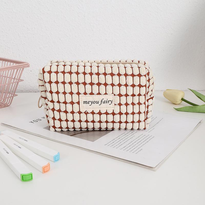French Garden Makeup Bag With Polyester Material For Girls Travel And Storage