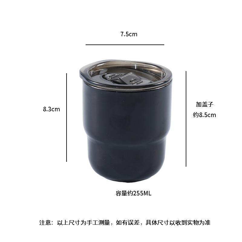 

Portable 304 Stainless Steel Portable Cup High Aesthetic Mini Cup Double-layer Coffee Cup Drinkware Kitchen 50ml чорний