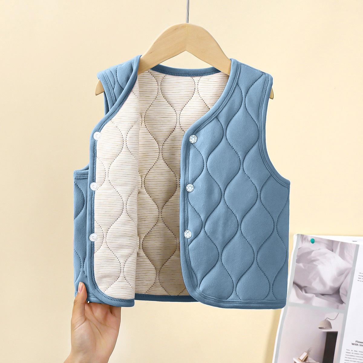 

Keep Warm In Autumn and Winter, Boys and Girls, Thicken Warm Vests for Middle-aged and Older Children 90 синій