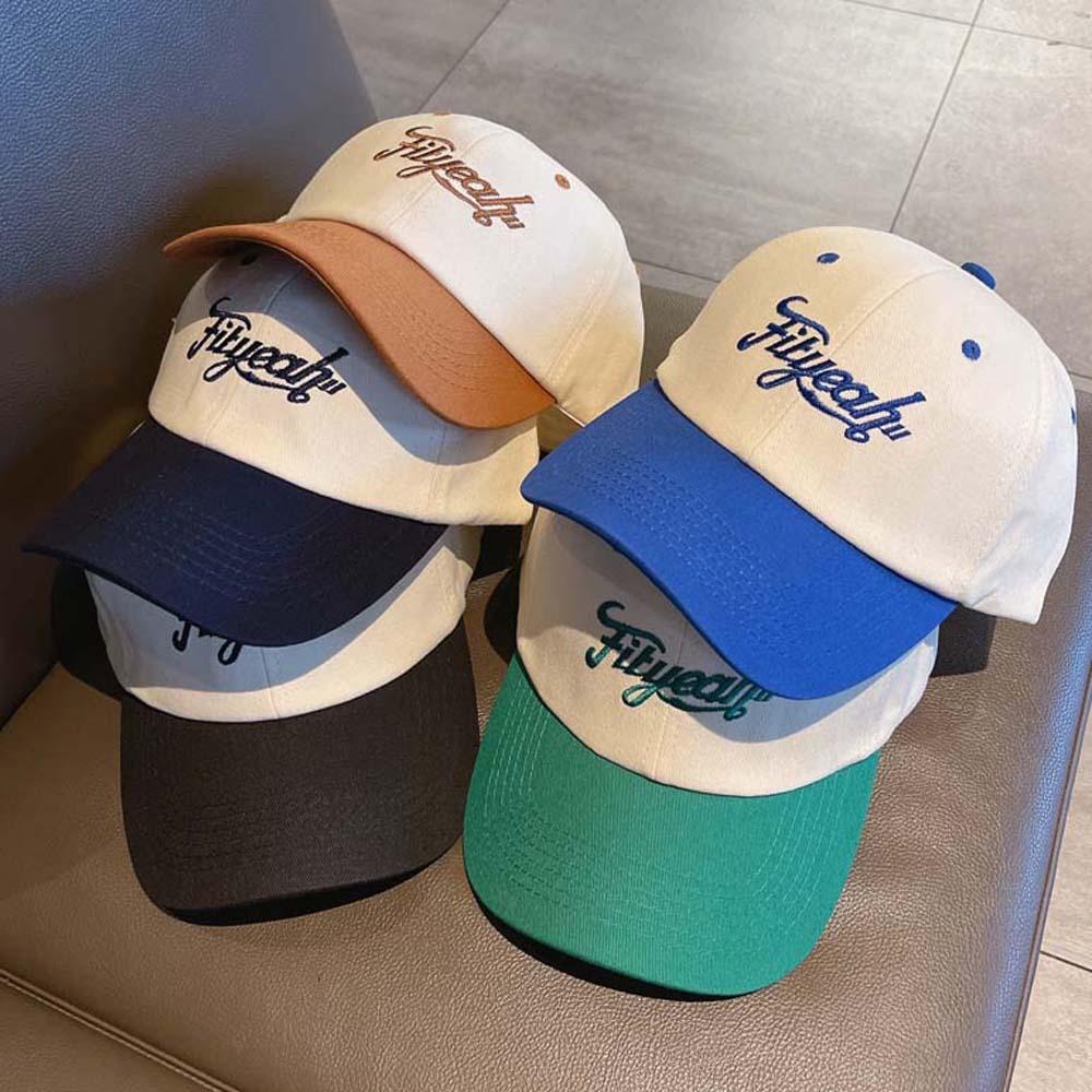 Adjustable Unisex Peaked Cap Sunscreen Summer Sunshade Hats Letter Embroidery Baseball Cap  Summer