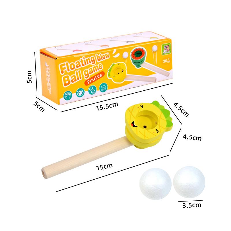 Suspended Blow Ball Toy Colorful Animal Head Blow Pipe Toy Kids Interactive Game Toy