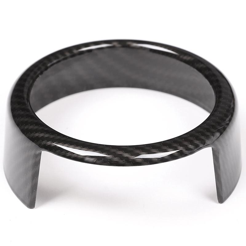 Parrilla trasera de fibra de carbono ABS, anillo decorativo para parrilla delantera, marco con borde negro, compatible con Alfa Romeo Giulia 2017-
