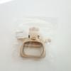 Fika (fika) Silicone Teether, designed by a childcare worker mom in Kobe. Easy to hold, meets food hygiene standards. Pink.