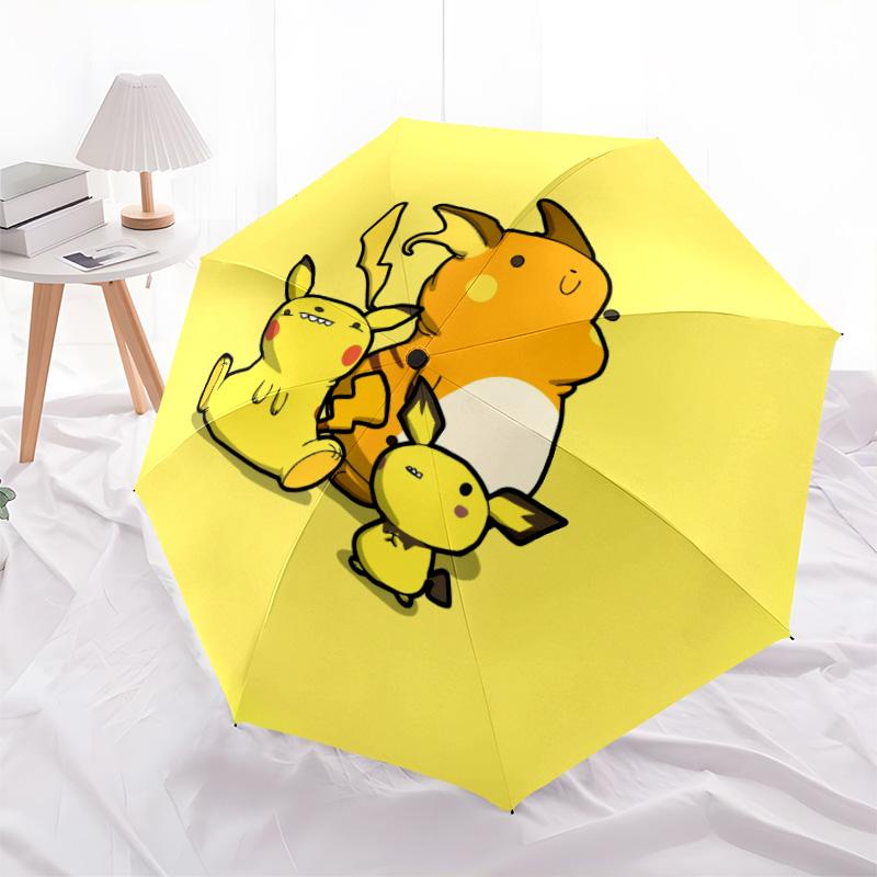 

Pokémon pattern, automatic folding umbrella, portable and foldable design, 8 ribs, a Christmas or birthday gift.