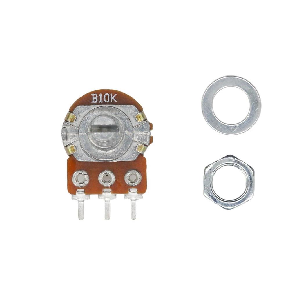 30pcs WH148 Single-Element Potentiometer B10K Potentiometer with 15mm Shaft 3-Pin Through-Hole Terminal
