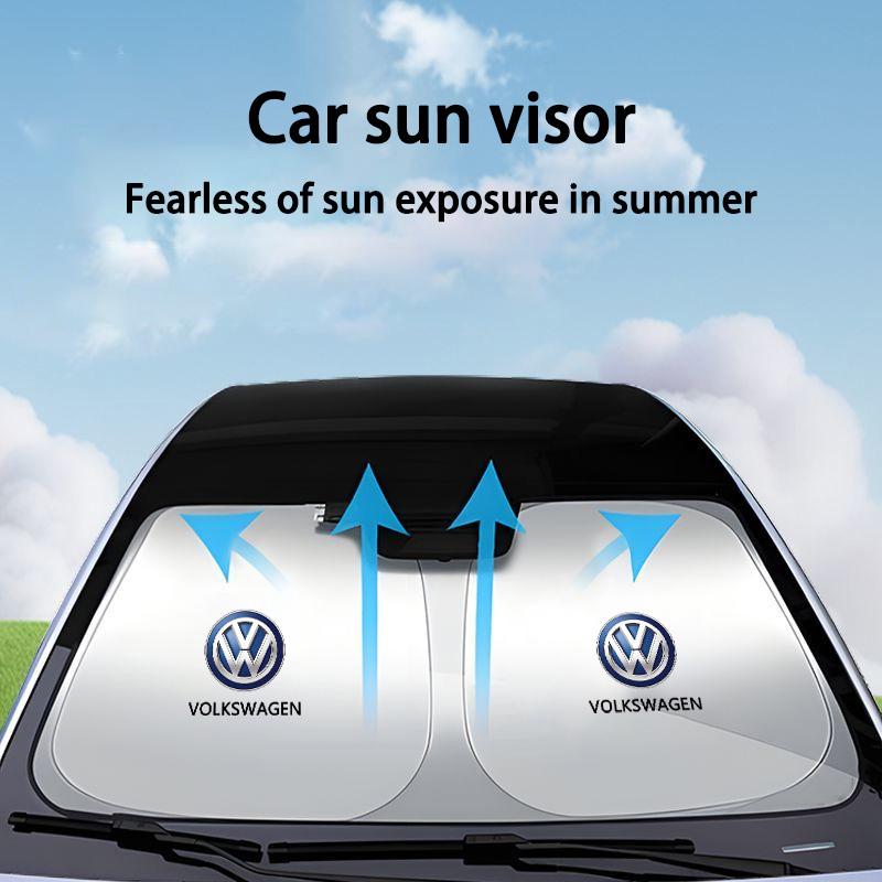 HAT1 Sun Shade Visor UV Car Windshield Protection Shield For VW Volkswagen Golf Polo Passat Touran CC Jetta MK3 MK4 MK5 GTD GTI SR32