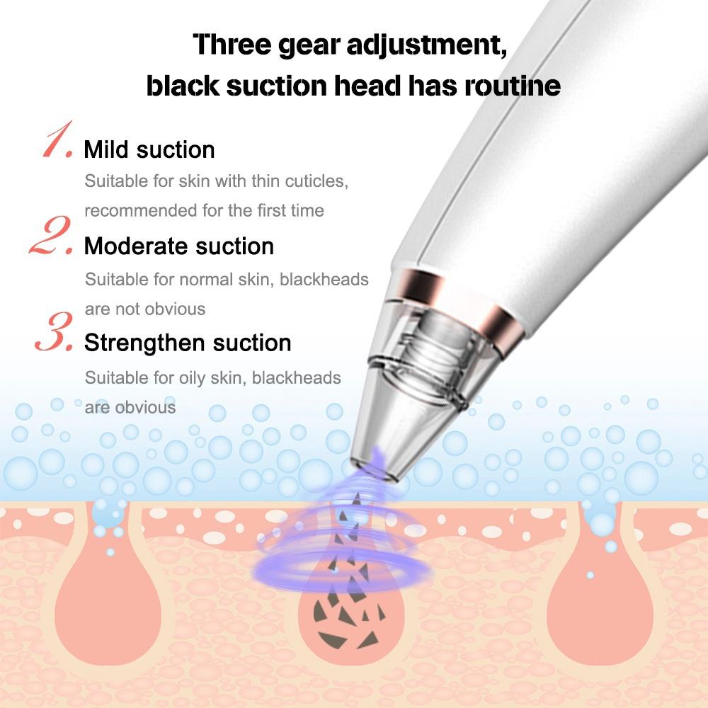 Electric Blackhead Remover Vacuum Pore Cleaner Nose Black Spot Remover Blackhead Acne Removal Suction Device Facial