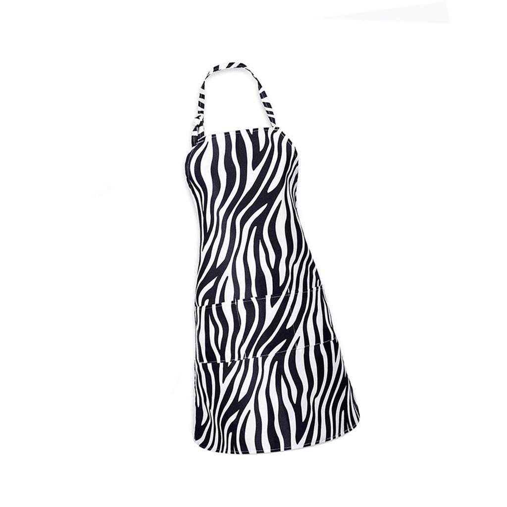 Stylish Leopard Print Apron Kitchen Cooking Accessories Apron Adjustable Neck Strap Easy Wash For Home Beauty Salon Use