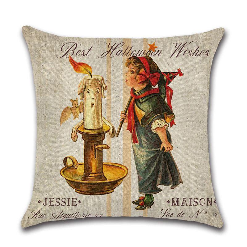 Multicolor Halloween Themed Pumpkin Animal Waist Cushion Cover For Vibrant Home Elegance