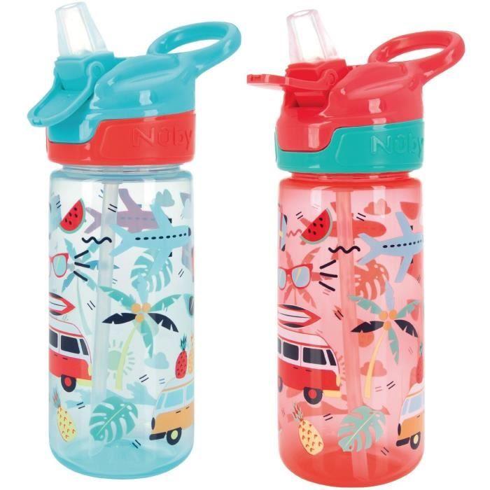 Lot de 2 gourdes - NUBY - Super Quench - 540 ml - Rose