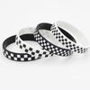 Schwarz-Weiß Kariertes Rennsport-Armband - Vans-Stil Knoten Fahnenhalter Design