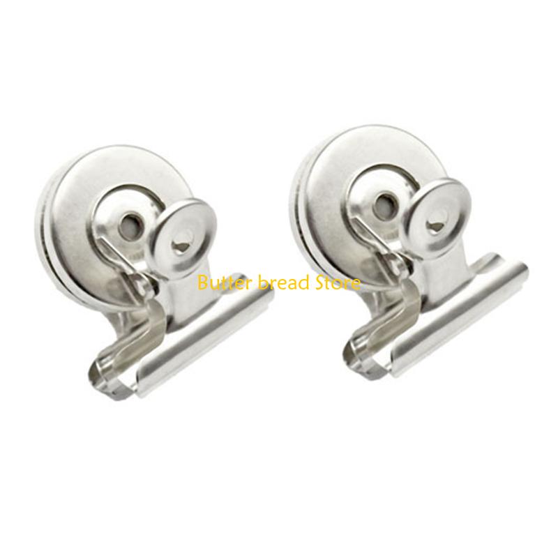 W89C 10Pieces Strong Clips Heavy Duty Refrigerator Magnets 31mm Wide for Photo Display Home Office School Whiteboard