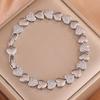 ZAKOL Exquisite Heart Tennis Bracelet For Women Paved Cubic Zirconia Wrist Accessories Wedding Party Valentine Gift
