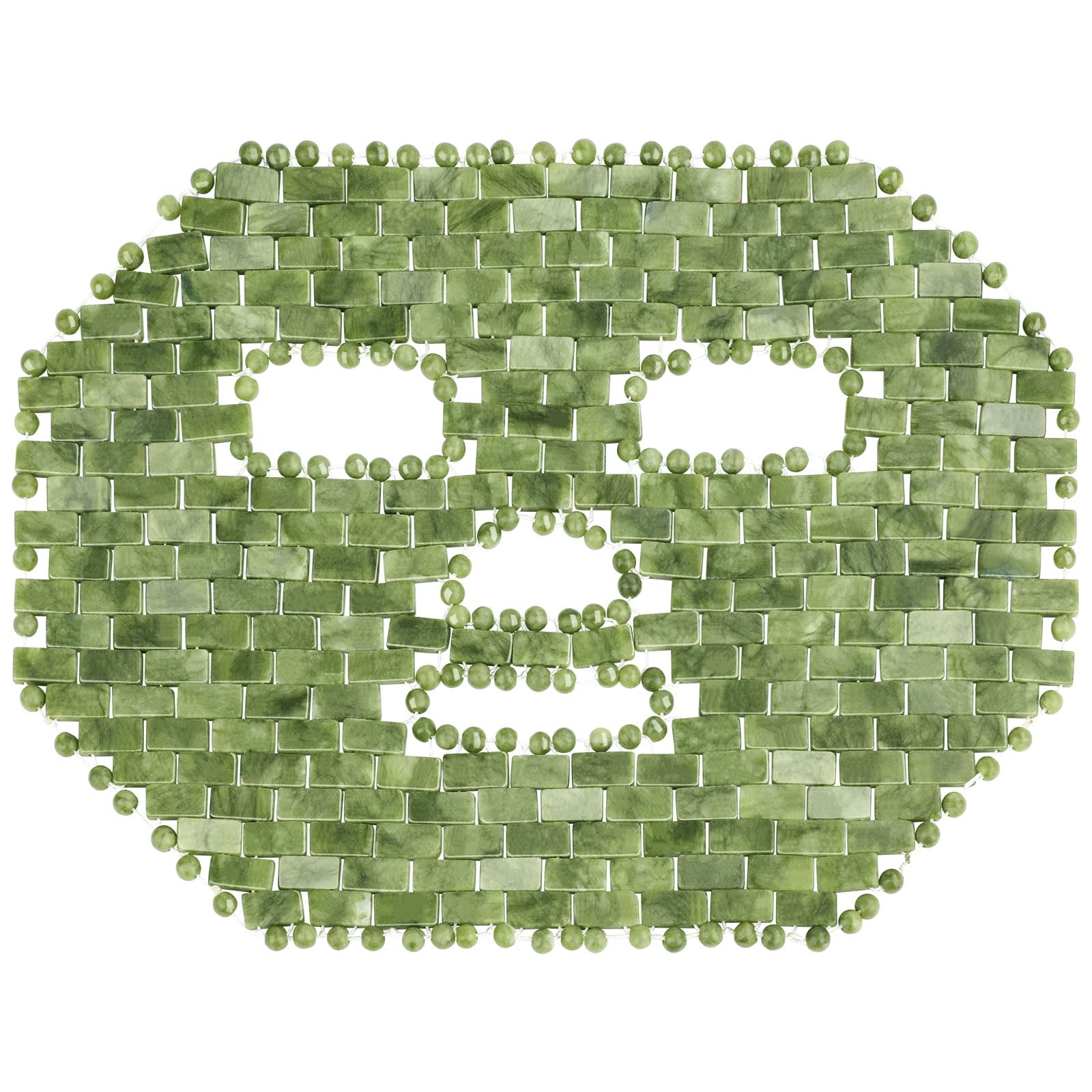 

Нефритовая маска, маска для лица из 100% натурального камня для спа-ухода за кожей, косметические инструменты для опухших глаз, темных кругов зелёный