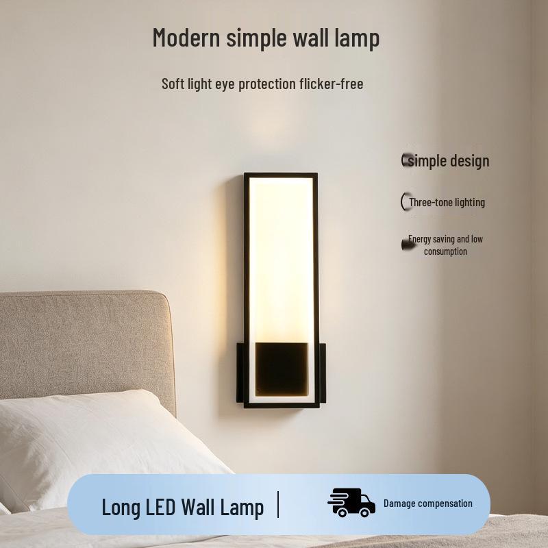 Modern LED Wall Lamp: Sleek Design for Bedroom, Living Room, and Hallway