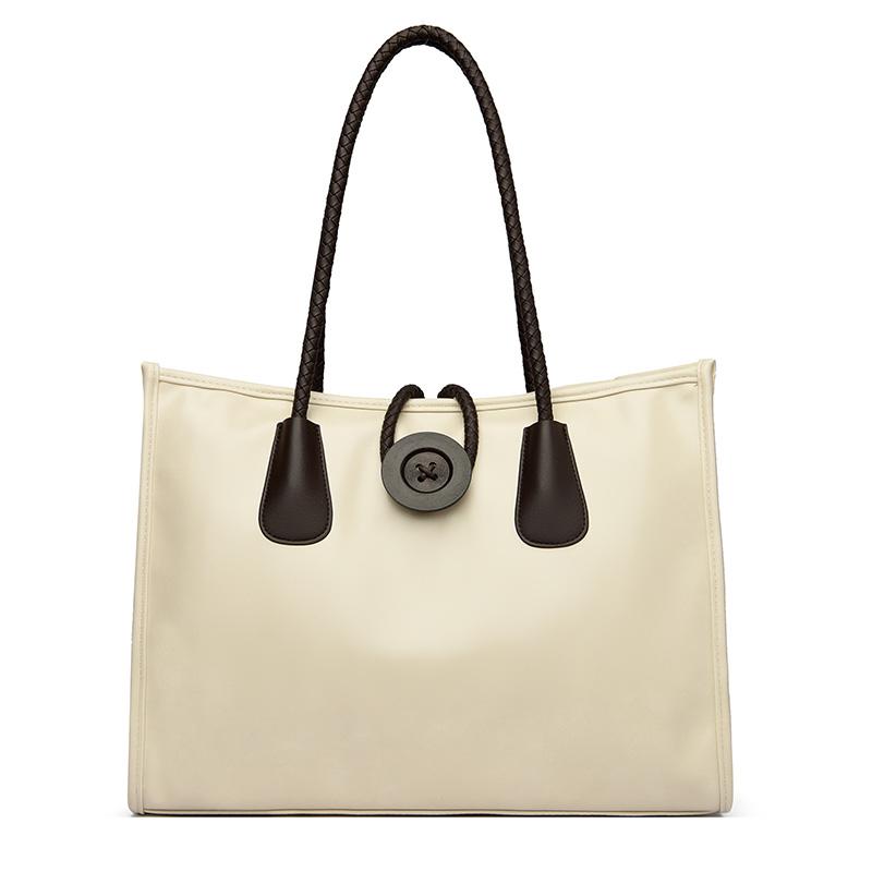 Женская однотонная сумка из ПУ, большая вместимость, на плечо, сумка-тоут