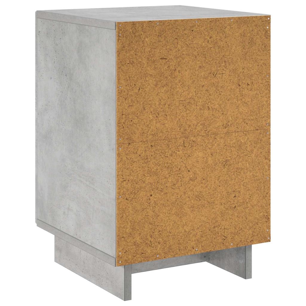Nightstand 2 pcs. Concrete Grey 33.5 x 34.5 x 50 cm Engineered Wood