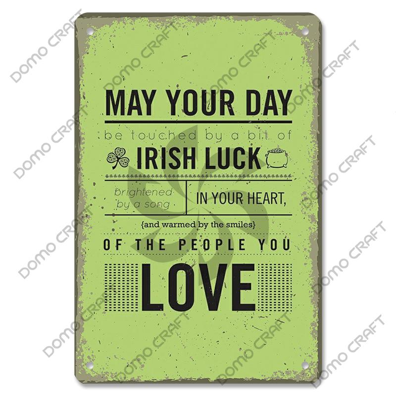 Irish Whiskey Poster Vintage Metal Plaque Sign Dublin Stout Metal Tin Plates Wall Decor for Bar Irish Pub Club Home