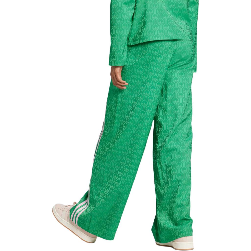 Adidas Originale Allover-Print Elastische Taille Weites Bein Freizeithose Damenhose Grün JN7662