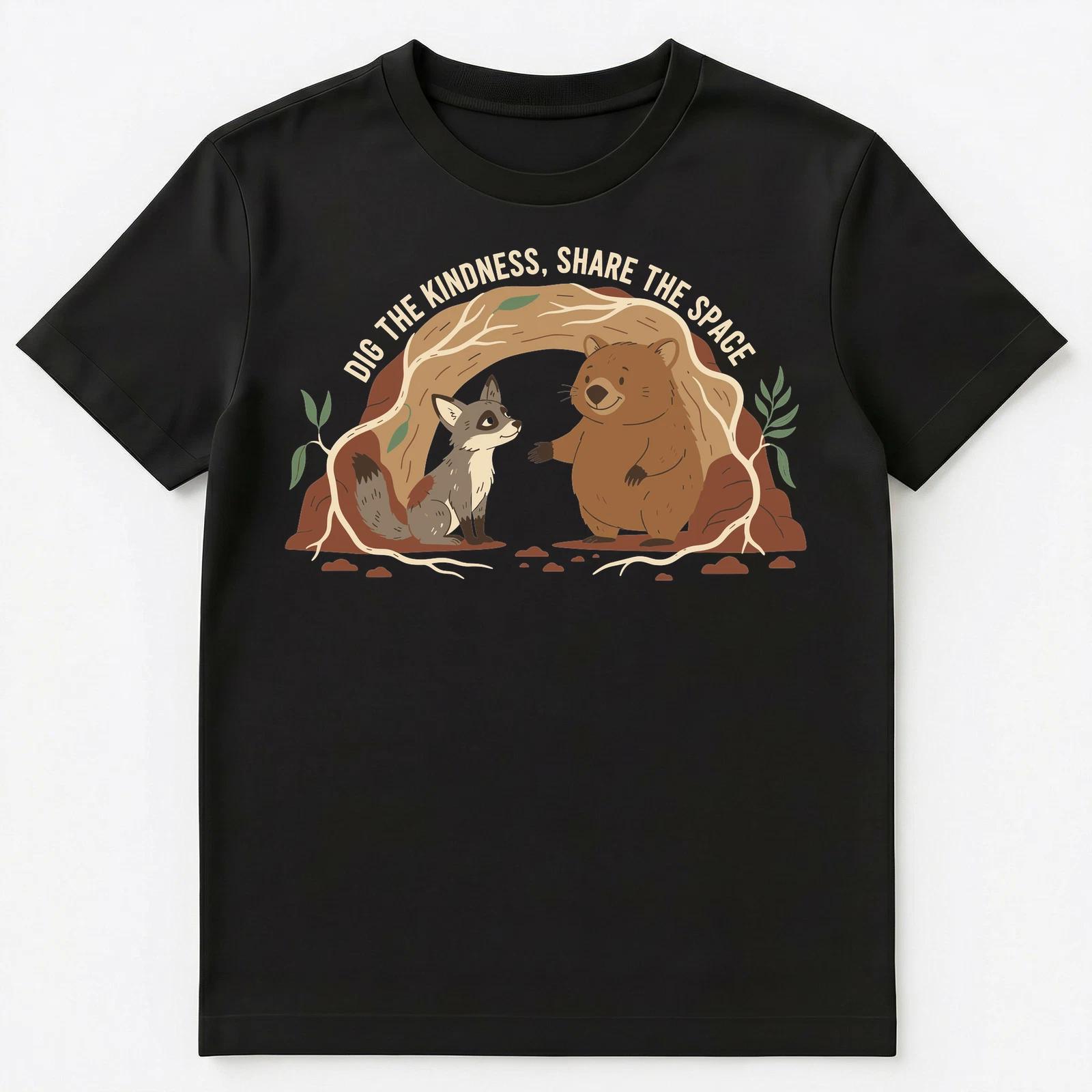 

Kindness Sharing Animal Lovers Inspirational Art Unisex T-Shirt S