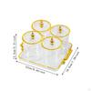 Dried Fruit Tray with Lid Sealed Sugar Jars Snack Candy Plates Wedding Nuts for Party