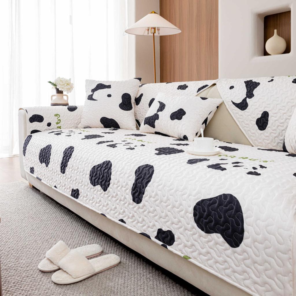 Cotton Twill Sofa Cushion Four Seasons Universal Modern Simple Non-Slip Sofa Cover Cloth Cushion Bay Window Sofa Cover