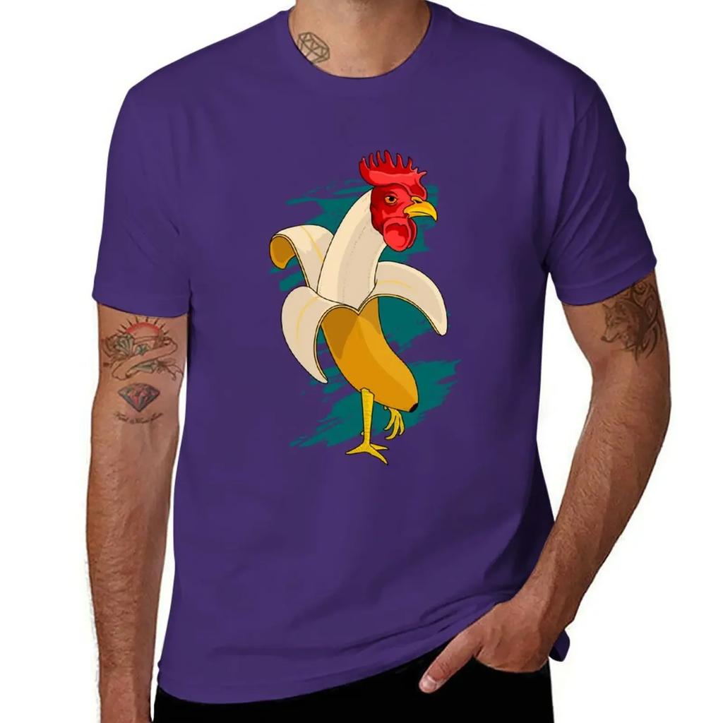 Chicken Banana Farming chickens T-Shirt quick-drying quick drying vintage anime shirt boys animal print shirts graphic tee men