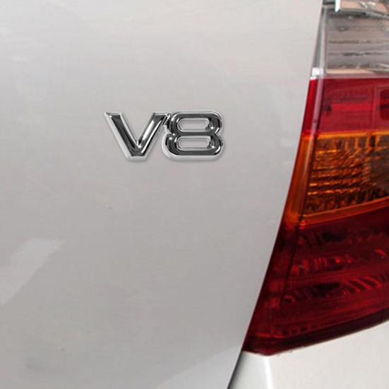 4WD V6 V8 Stylový Sportovní Auto Odznak Znak Zadní Kufr Kovová Samolepka Dekorace