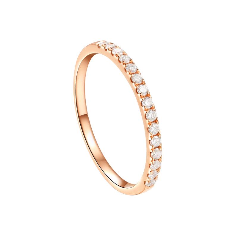 18K Rose Gold s925 Sterling Silver Cubic Zirconia Index Finger Ring for Women – Simulated Diamond Tail Ring
