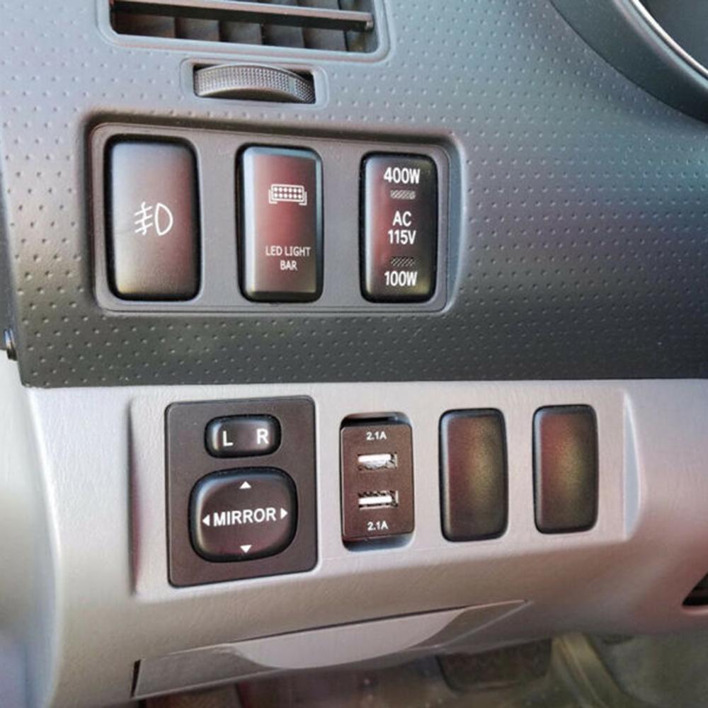 For Toyota Tacoma F-J Cruiser 4Runner Highlander LED Light Bar Switch Push Button Car Signal Light Switch Automobile Accessory