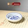 Multifunctional Jingdezhen Blue & White Porcelain Calligraphy Brush Stand & Ink Dish