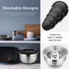 Rührschüssel-Set 5-teilig, Edelstahl Schüsseln zum Ineinanderstecken für Küche Backen, Servieren, Luftdichte Deckel, Schwerlast & Spülmaschinenfest