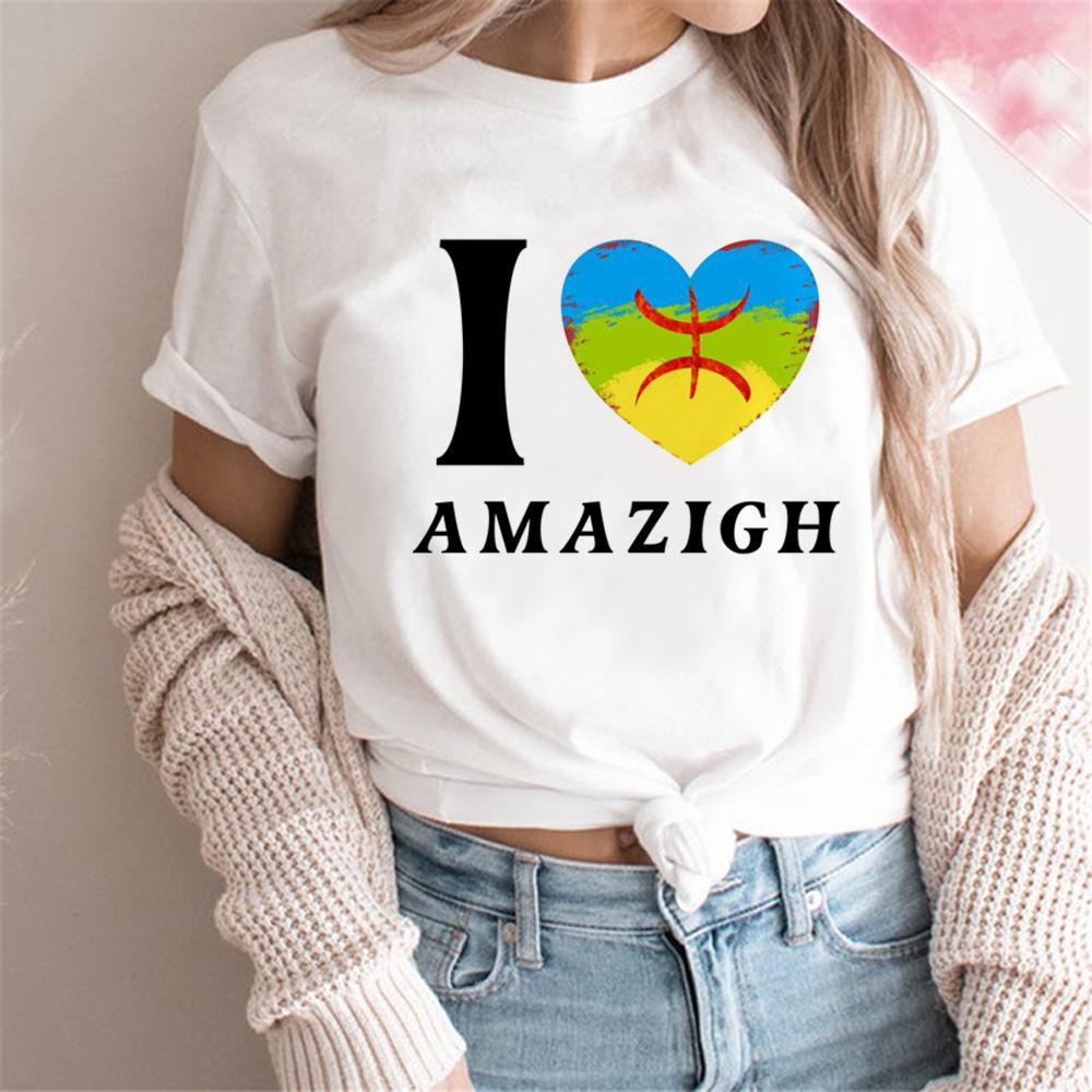 Amazigh T-shirts Women Graphic Streetwear Summer Tee Female Harajuku Japanese Anime Clothing