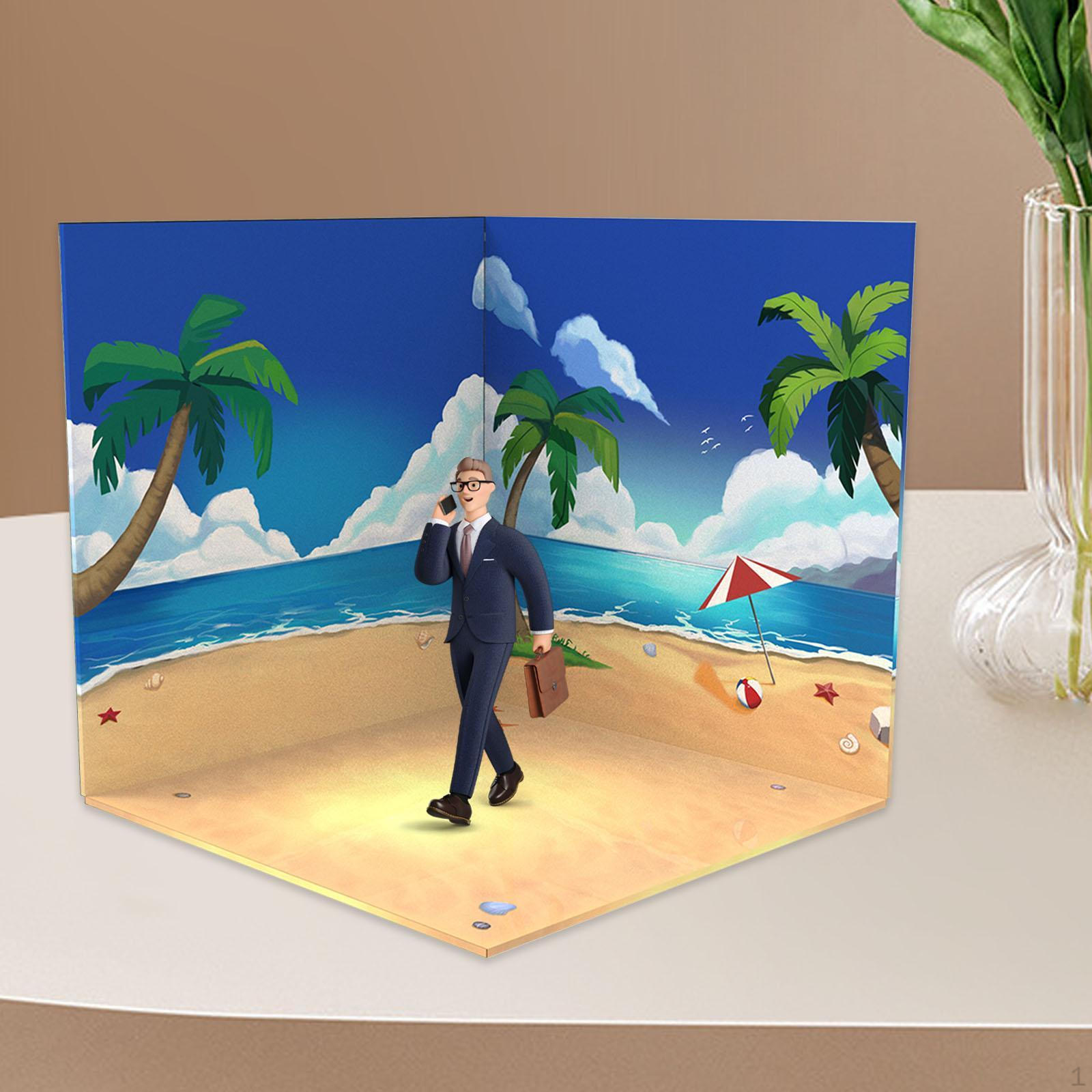 

1/6 Фоновый дисплей-органайзер, макет сцены, имитация парковки, фон для кукол beach