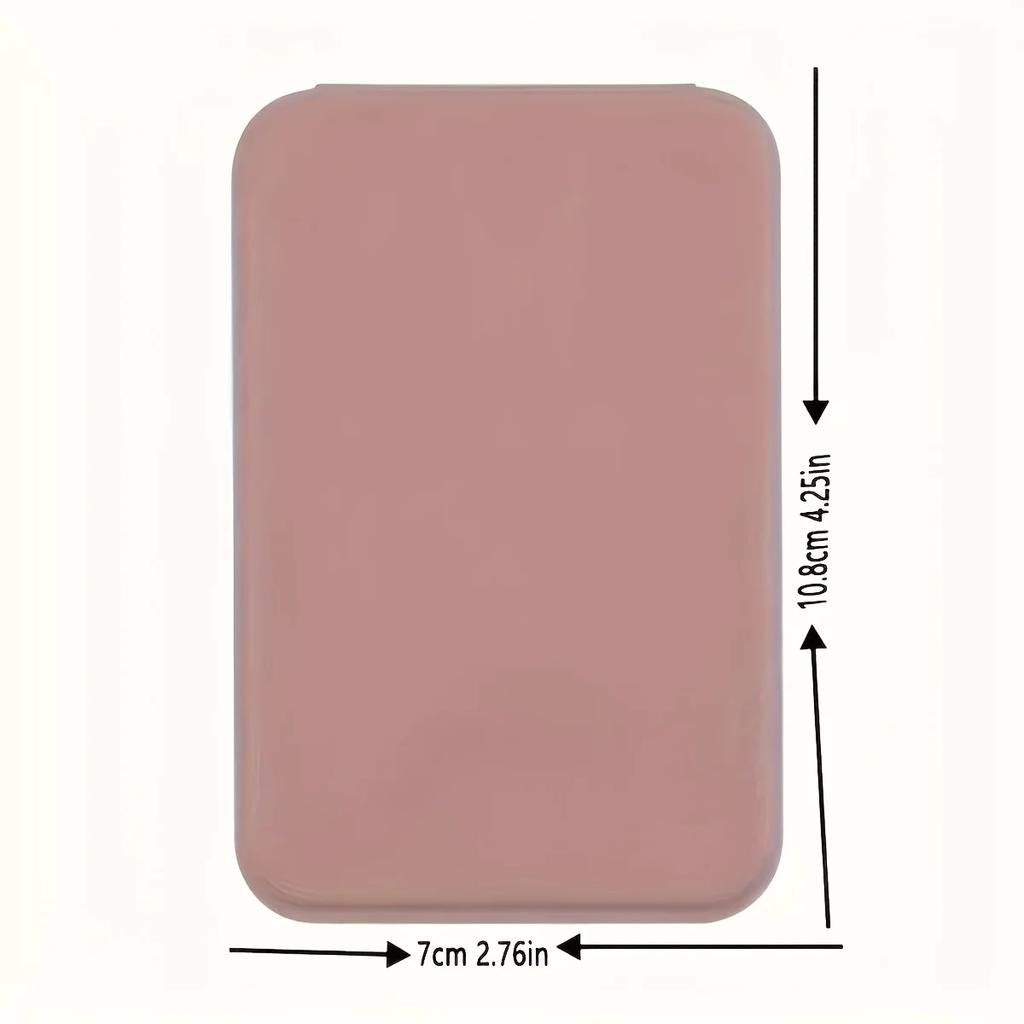 1 Stk. Eleganter faltbarer Mini-Make-up-Spiegel mit PU-Ständer, Tragbarer Kosmetikspiegel aus Glas, Handwaschbar, für Wohnheim- und Schreibtischnutzung