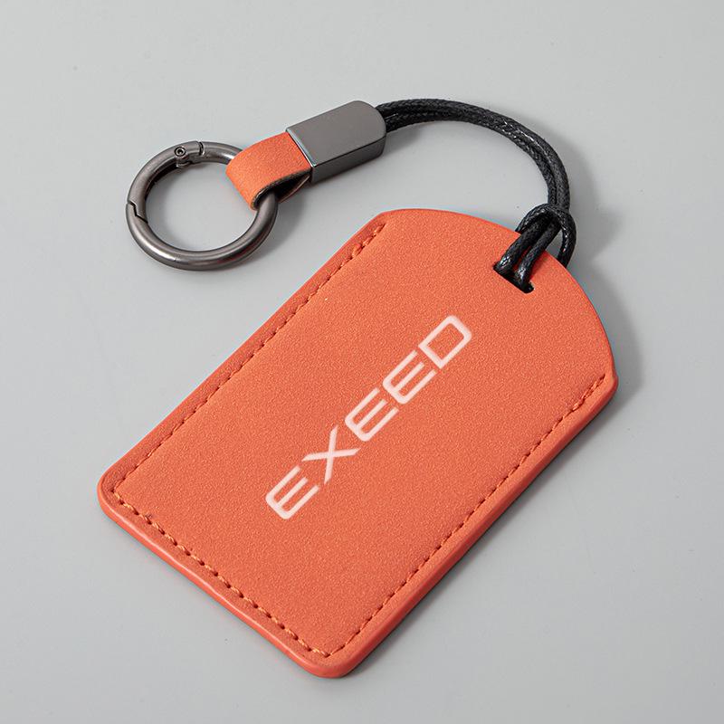 Luxury Suede Card & Key Holder for Exeed Star Era ES Cards & Keychains