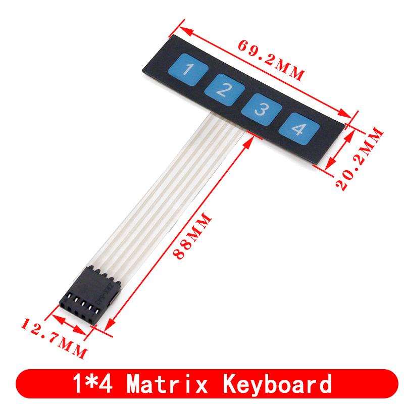 4 12 16 20 Key Button Membrane Switch 1x4 3x4 4x4 4x5 Keys Matrix Array Keyboard Keypad Control Panel DIY Kit For Arduino