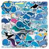 51 Cartoon Whale Graffiti Stickers for Kids - Marine Life DIY Stickers for Water Cup, Skateboard, Suitcase, and Stationery