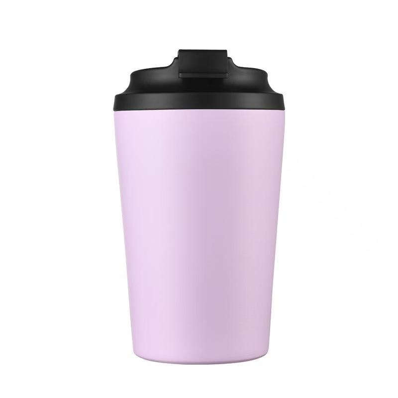 12oz Mehrfarbige Isolierte Edelstahl-Kaffeetasse mit Direkttrinkdeckel