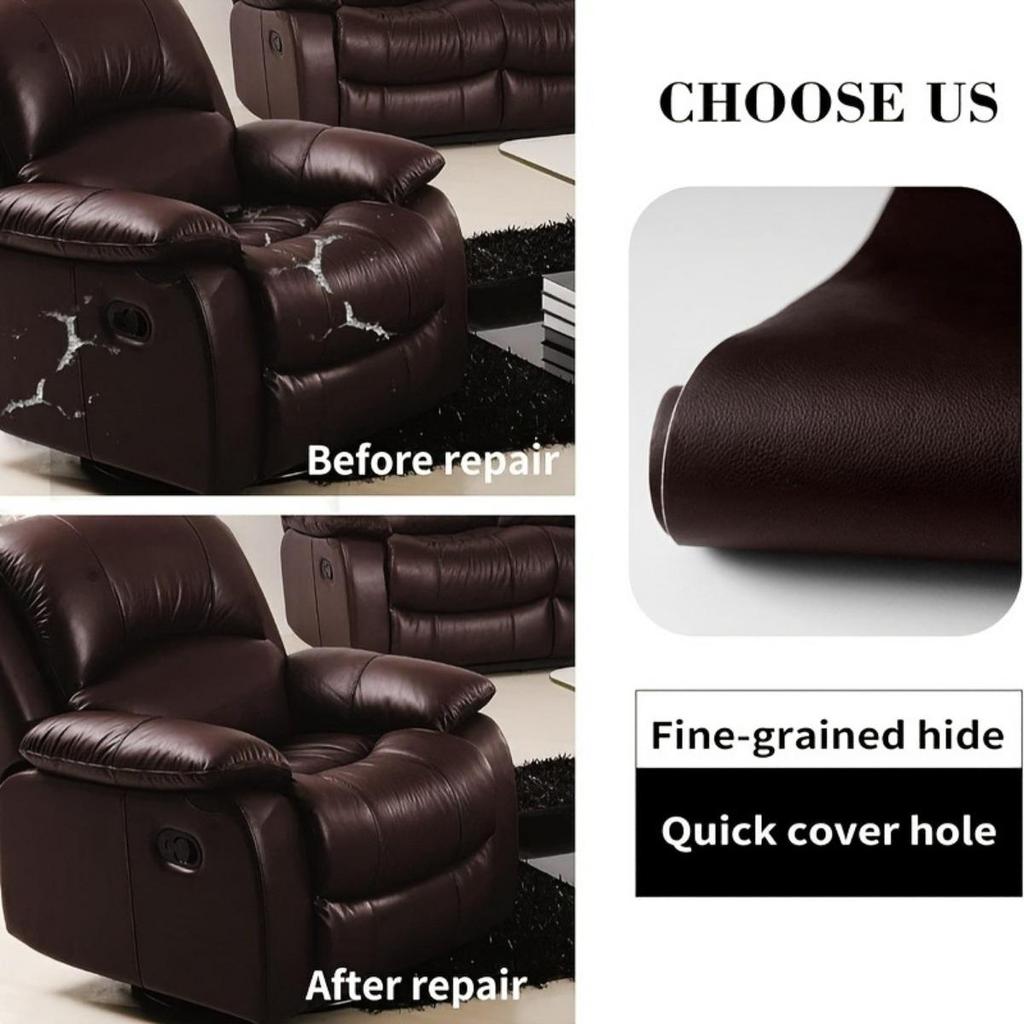 Büyük Boy Kendinden Yapışkanlı Suni Deri Tamir Yaması Kanepe, Araba Koltuğu, Motosiklet Koltuğu, Başlık için