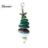 Exquisite Christmas Tree Decoration Sea Glass Ornament, Handmade Starfish Hanging Decorative Bag Charm for Vacation Decoration, Coastal Style Pendant