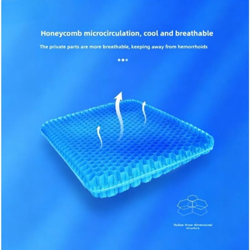 Summer Gel Seat Cushion Breathable Honeycomb Cooling Pad for Car Seat Office Chair Home Stool Soft Ice Cushion Butt Cooling Mat