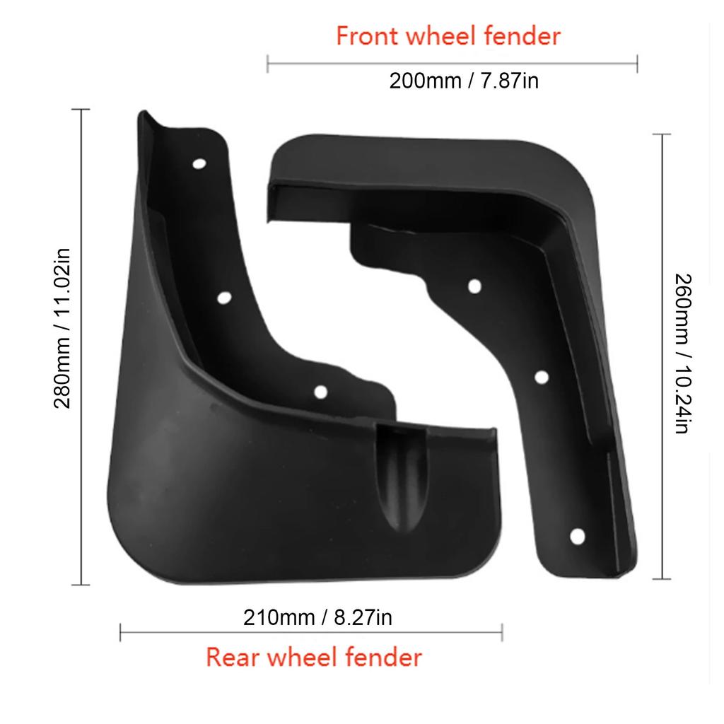 4PCS Mud Flaps Set with Screws Front Rear Wheel Mud Guards Replacement for Mitsubishi Outlander 2022 - 2025