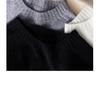 Warm Wool Cashmere Round Neck Sweater - Seamless Solid Color Loose Fit Pullover