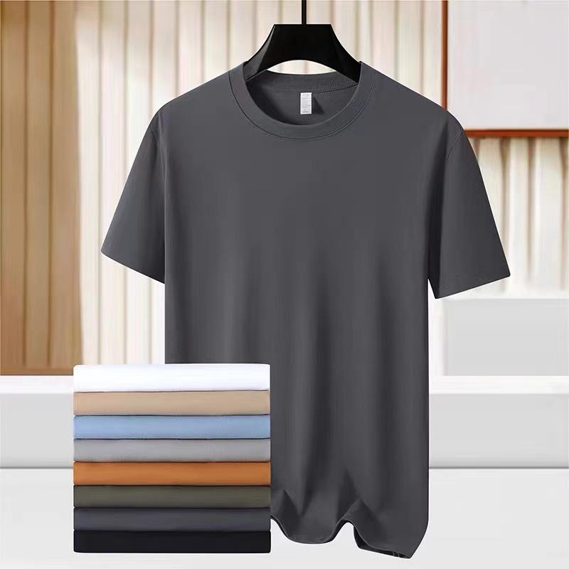 Volné bavlněné tričko pro muže s jednobarevnou prodyšnou látkou pro outdoorové sporty