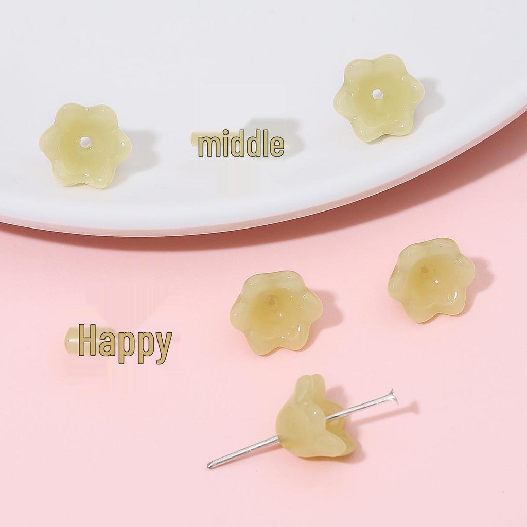 Gradient Glass Imitation Jade Lily of the Valley Beads for DIY Necklace & Bracelet Accessories