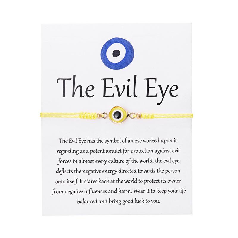 Devil's Eye Resin Bracelet: Fashionable, Versatile, Handmade Woven Accessory