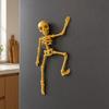 3D Printed Skeleton Refrigerator Magnet, Poseable Skeleton Figurine with Movable Joints, Halloween Gothic Skeleton Fridge Magnet Decoration