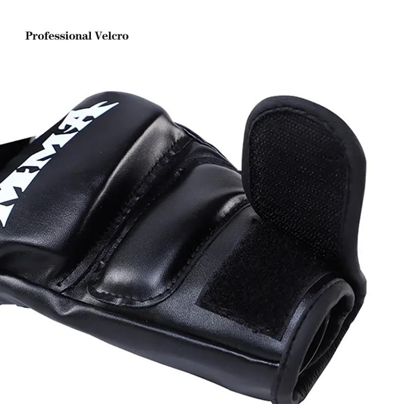 Gants de boxe Kick MMA pour hommes et femmes, en PU, pour karaté, Muay Thai, Guantes De Boxeo, Free Fight, MMA, Sanda, équipement d'entraînement pour adultes et enfants